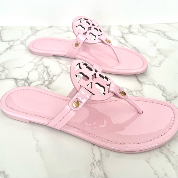❌❌SOLD❌❌ New Limited Edition Tory Burch Patent Leather Miller Sandals Size 8.5 - Picture 5 of 9